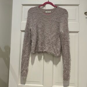 Abercrombie & Fitch Lilac Fuzzy Crewneck Sweater